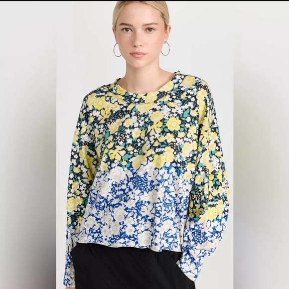 Free People FP Movement Inspire Printed Layer Tee Tie Dye Size Large - Picture 1 of 10